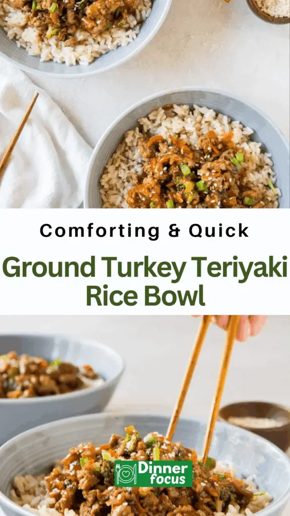 easy Ground Turkey Teriyaki Rice Bowl
