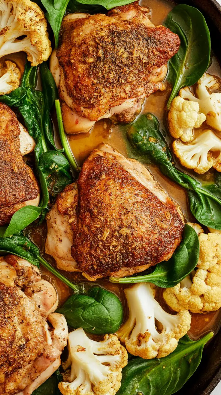 BEST Creamy Chicken and Cauliflower