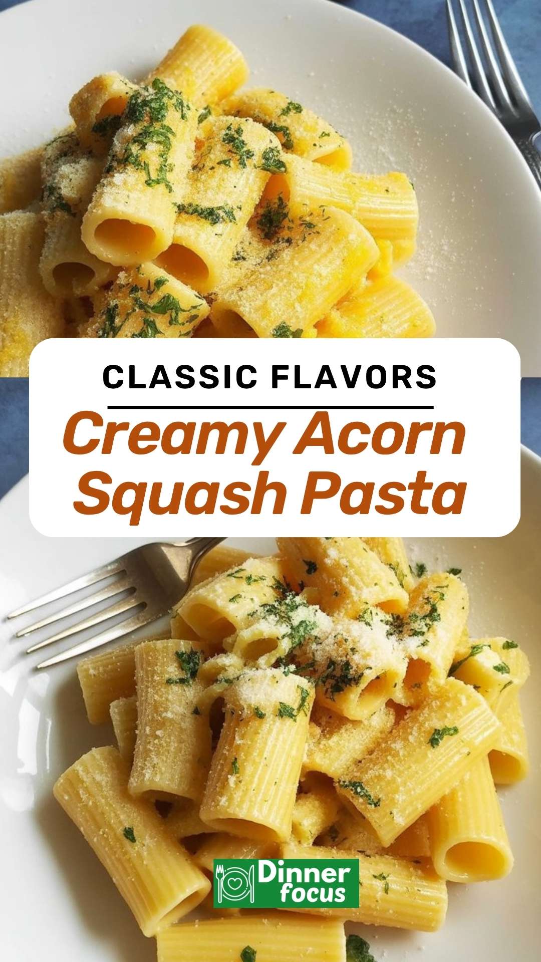 EASY Creamy Acorn Squash Pasta
