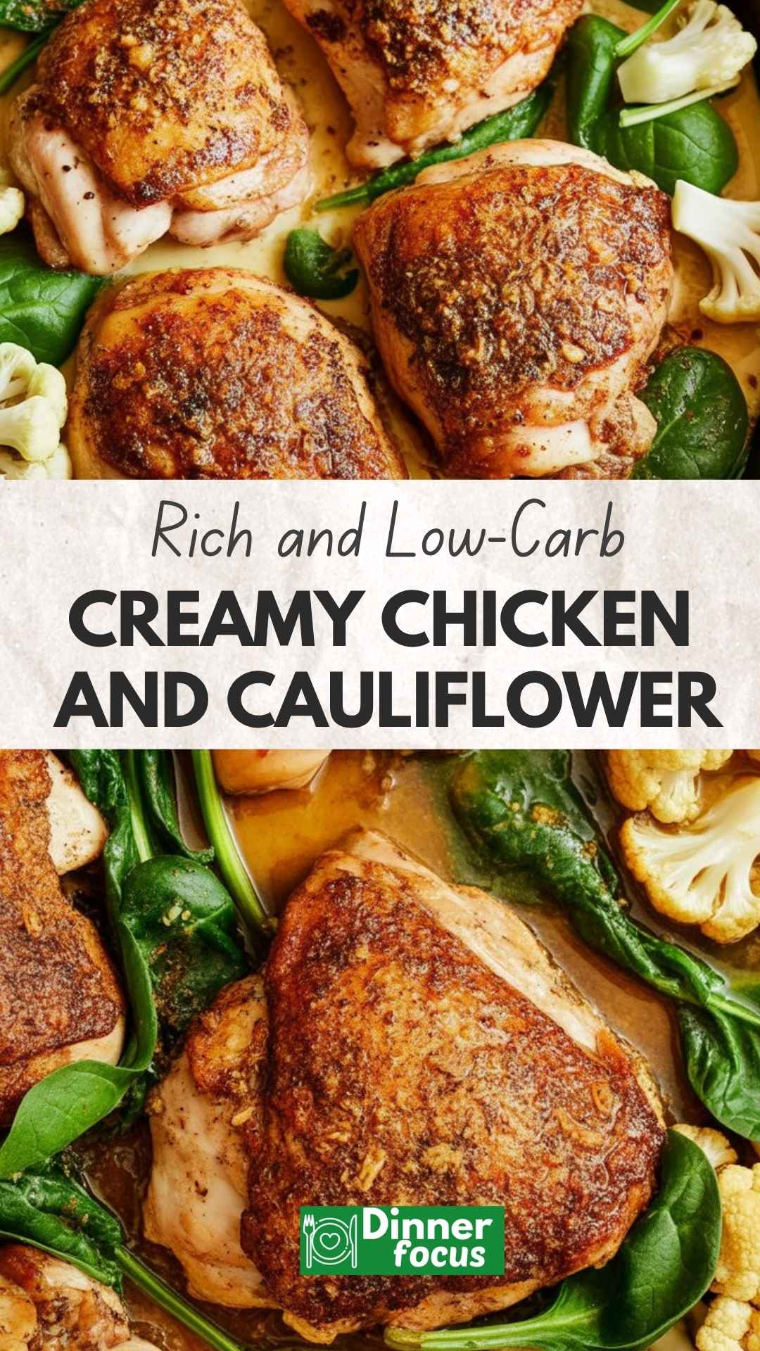 EASY Creamy Chicken and Cauliflower
