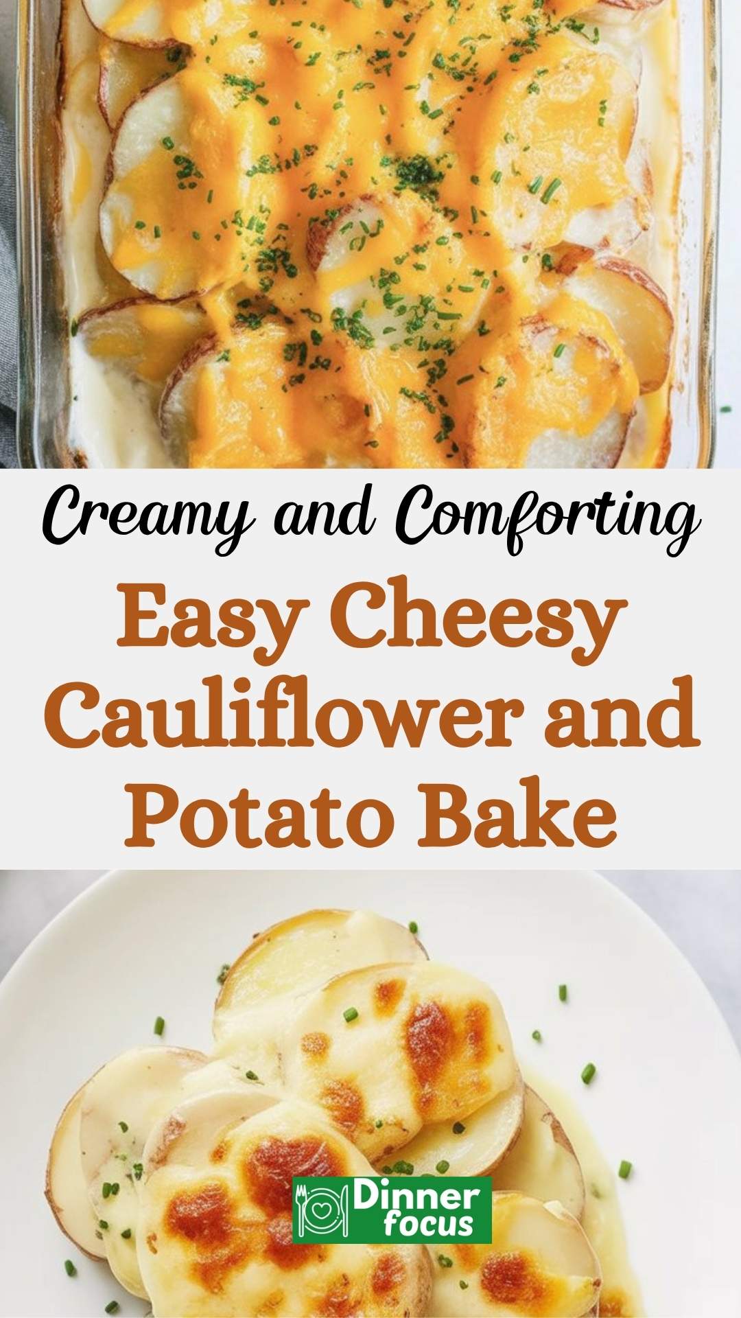 EASY Easy Cheesy Cauliflower and Potato Bake