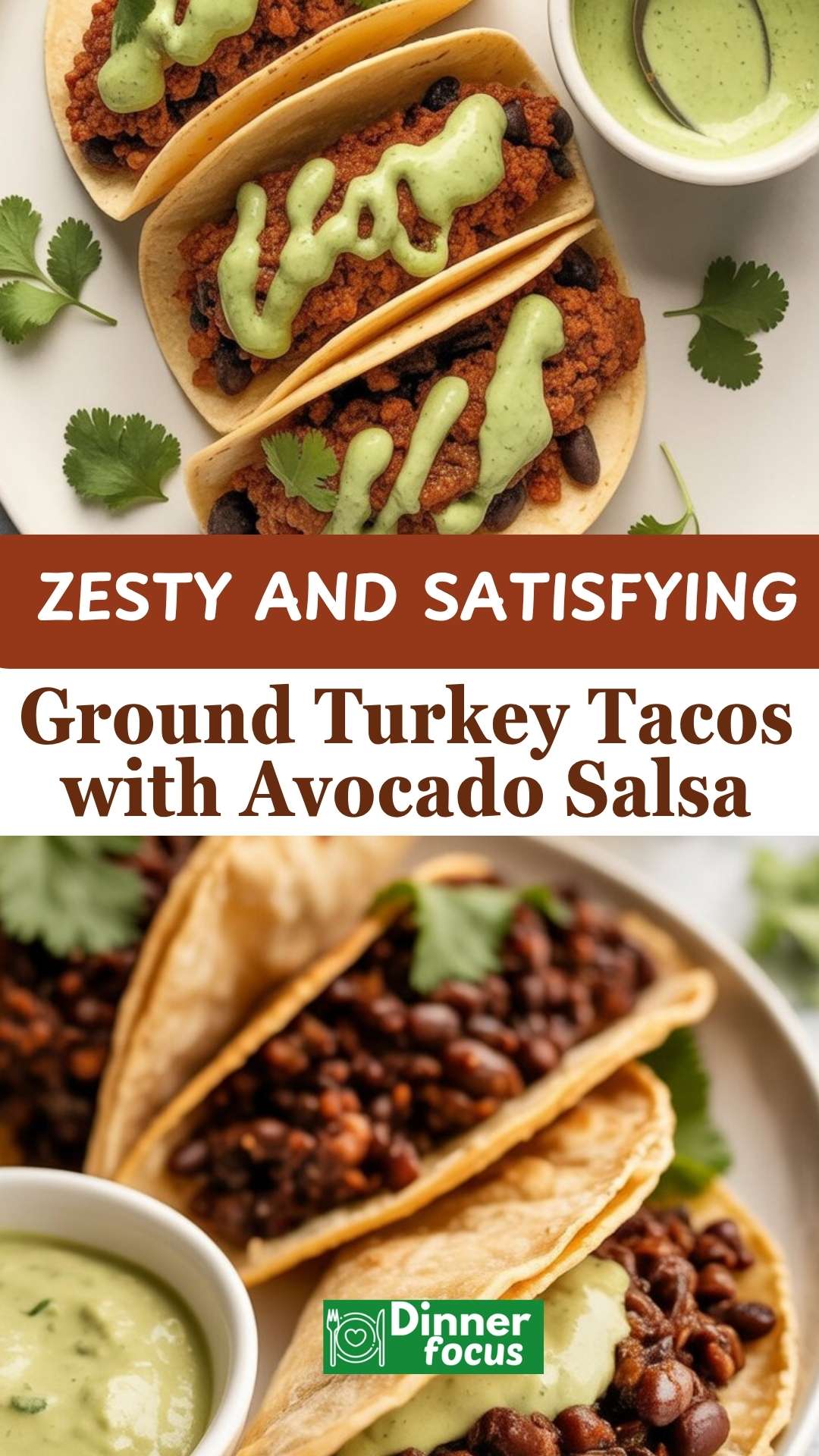 EASY Ground Turkey Tacos with Avocado Salsa