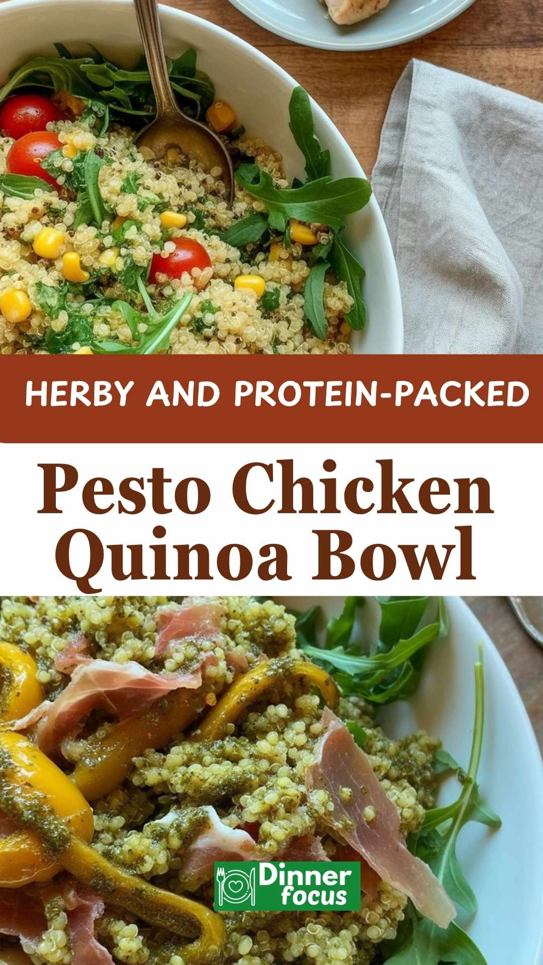 EASY Pesto Chicken Quinoa Bowl