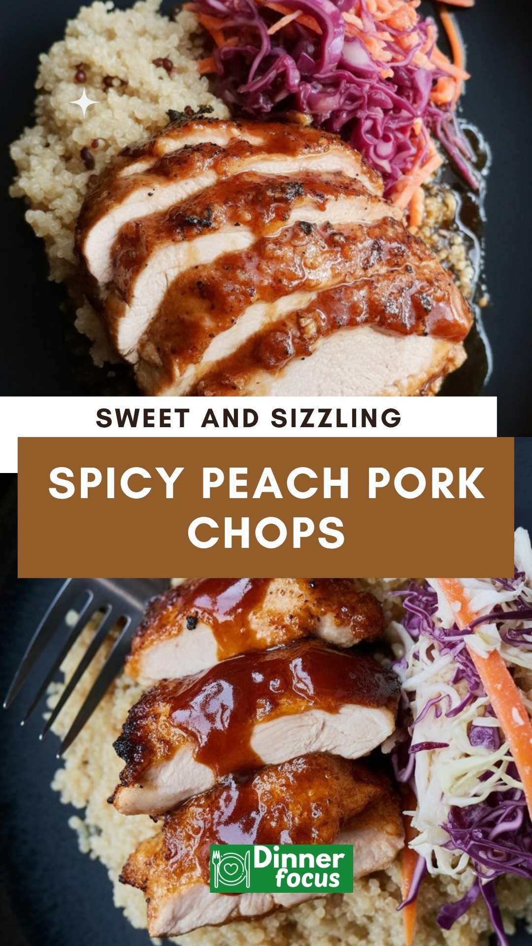 EASY Spicy Peach Pork Chops