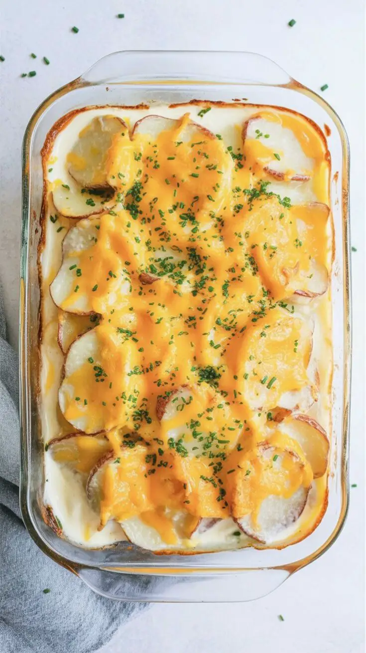 Easy Cheesy Cauliflower and Potato Bake