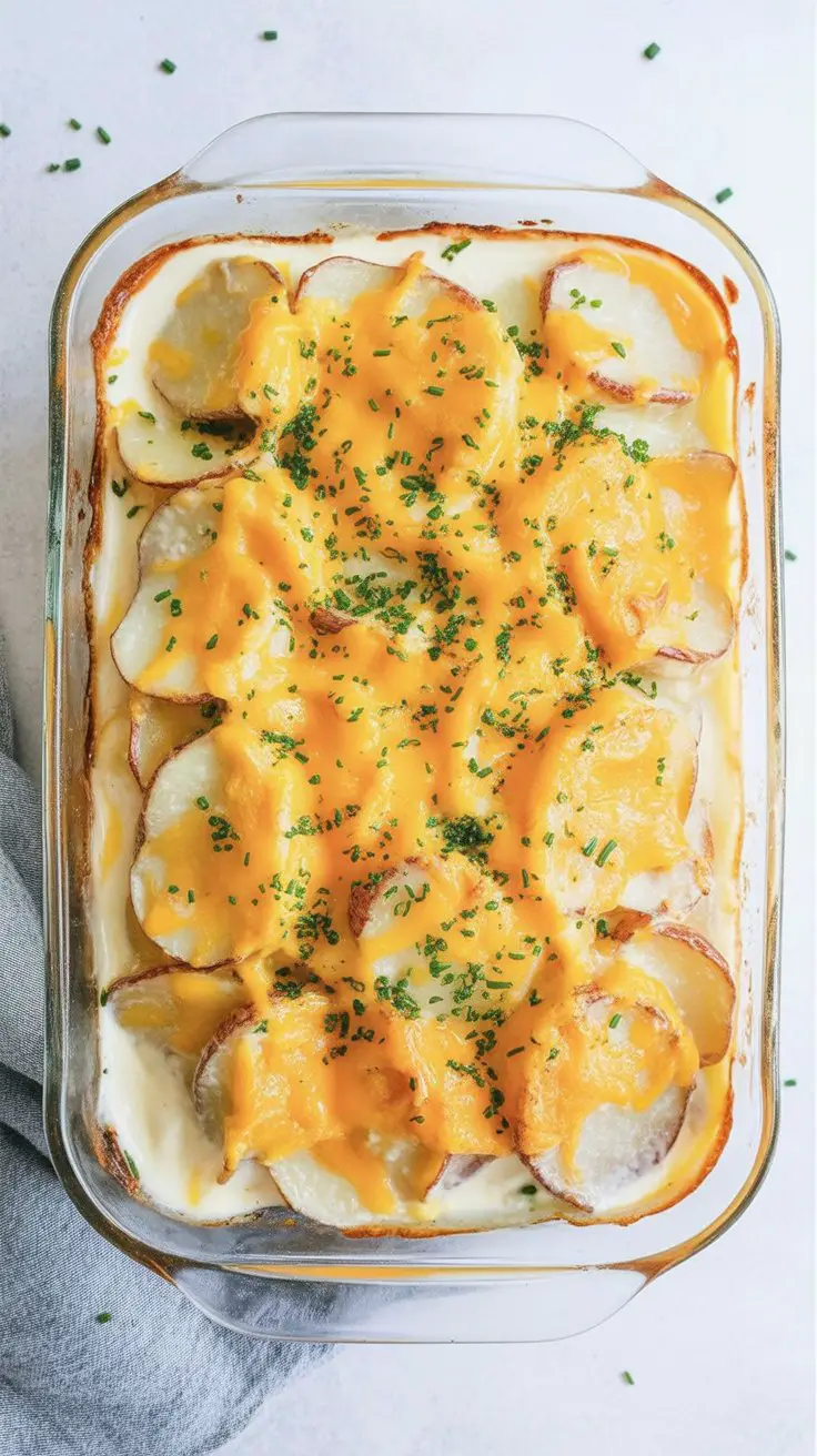 Easy Cheesy Cauliflower and Potato Bake