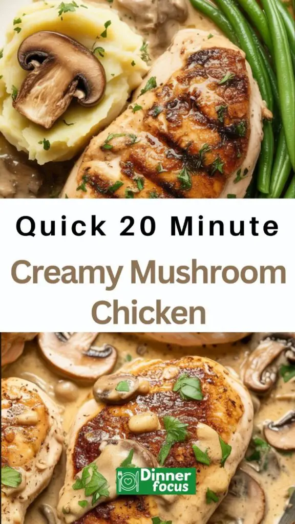 Easy Creamy Mushroom Chicken Recipe