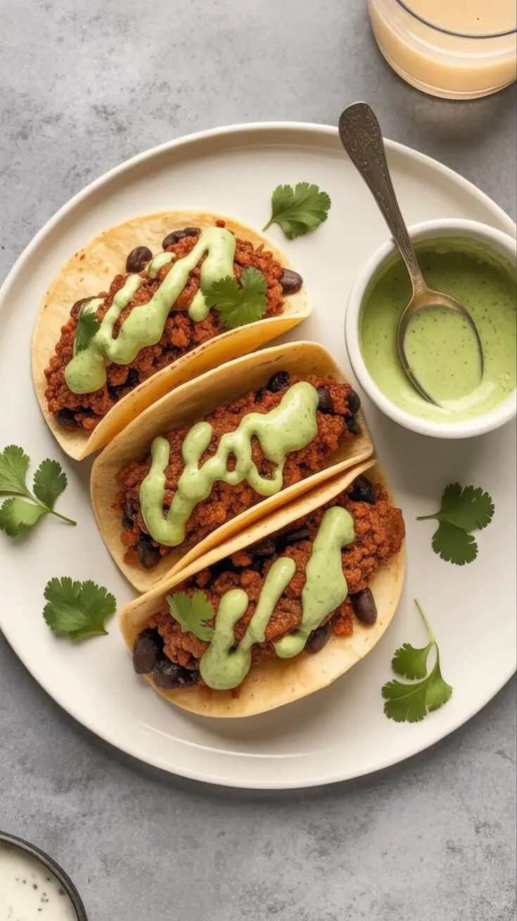 Ground Turkey Tacos with Avocado Salsa
