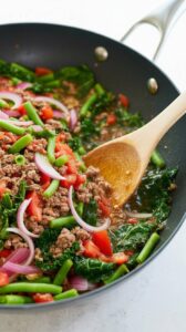 Ground Turkey and Green Bean Stir Fry