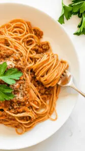 One Pot Ground Turkey Spaghetti