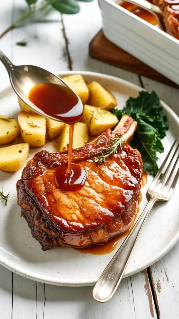 Oven Baked Bone-In Pork Chops