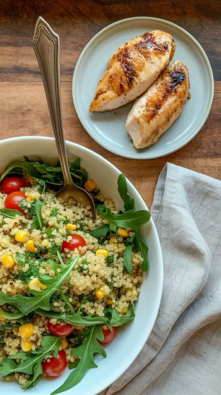 Pesto Chicken Quinoa Bowl