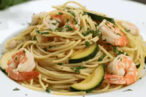 Zucchini and Shrimp Pasta