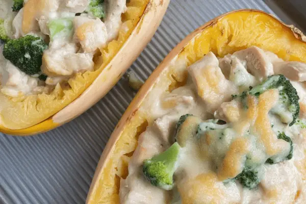Cheesy Broccoli Spaghetti Squash
