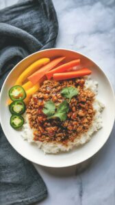 Asian Ground Turkey and Rice Bowls