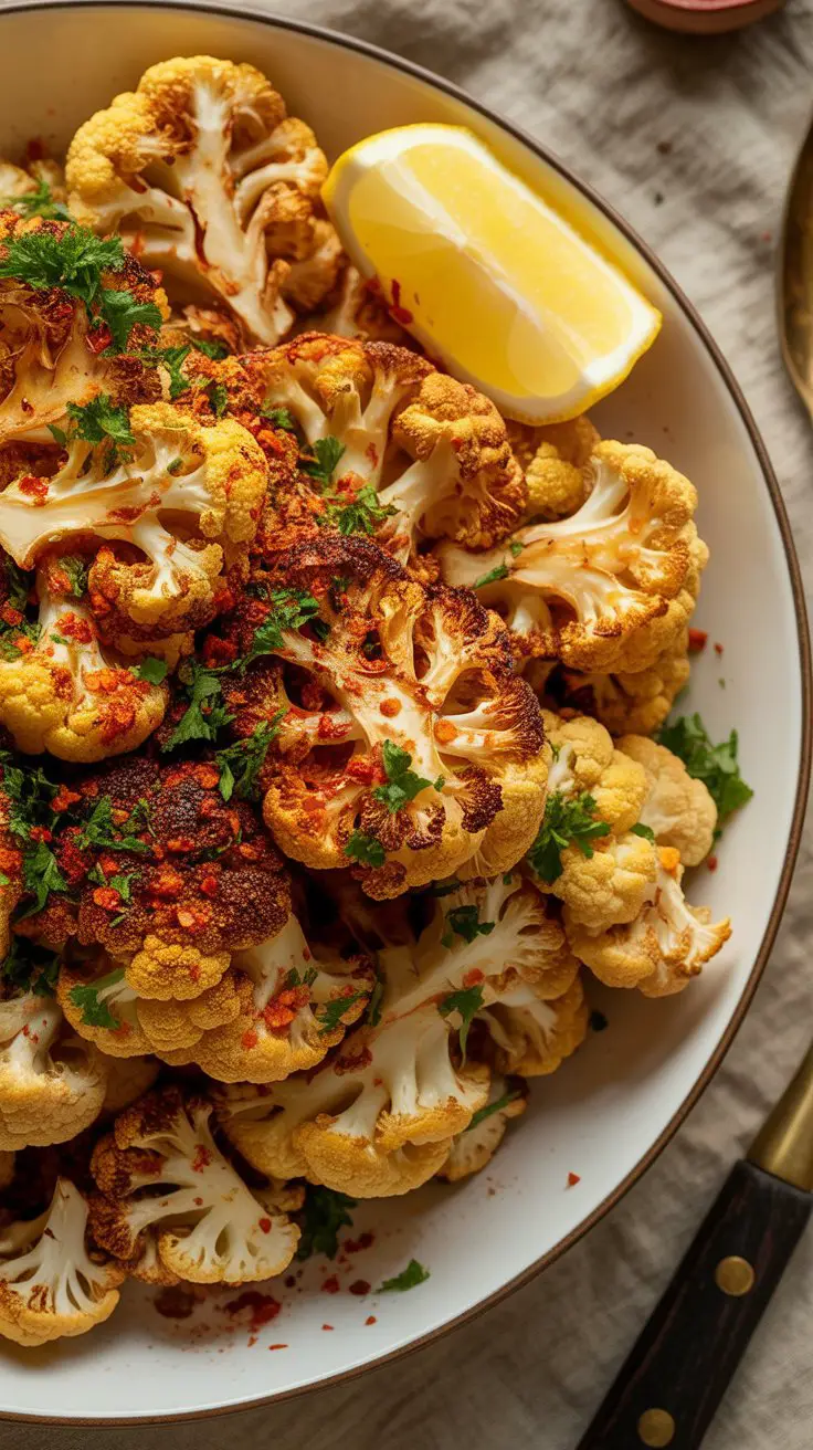 BEST Best Roasted Cauliflower with Garlic