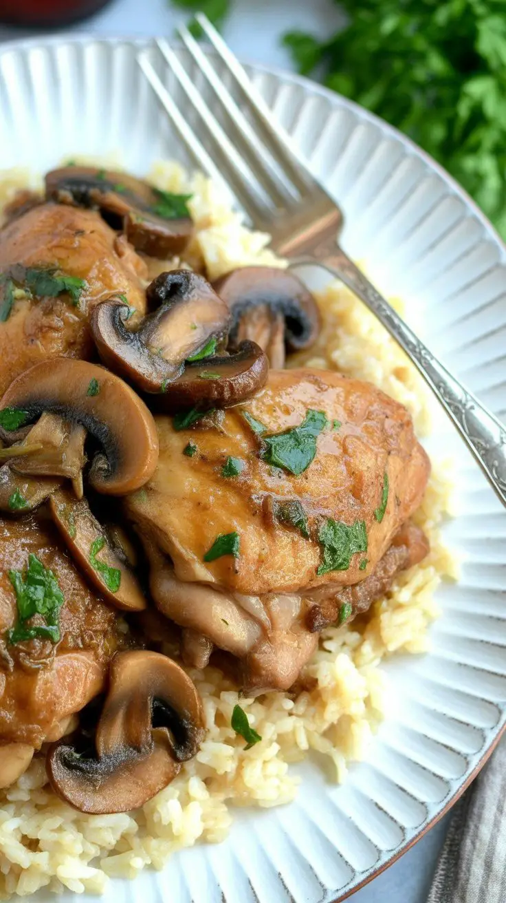 BEST Garlic Pork Tenderloin with Mushroom Gravy