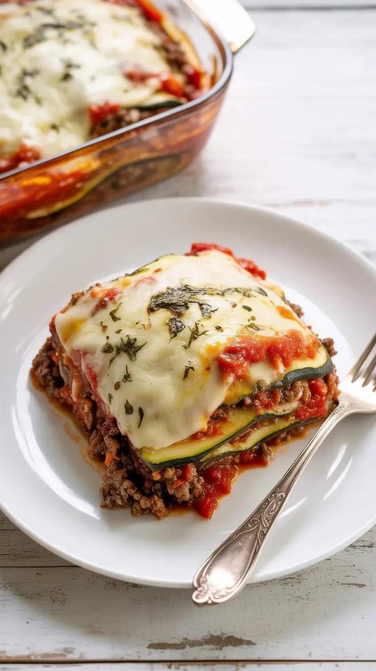 BEST Ground Beef Zucchini Casserole