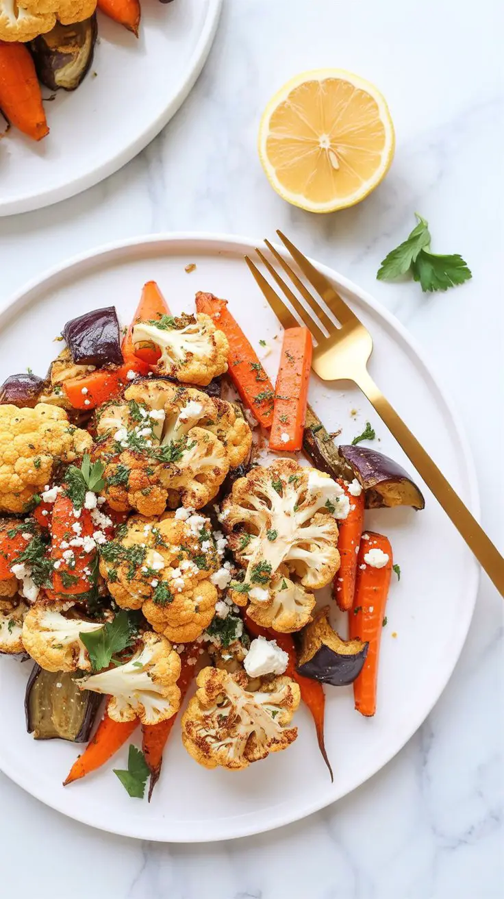BEST Roasted Cauliflower and Carrots