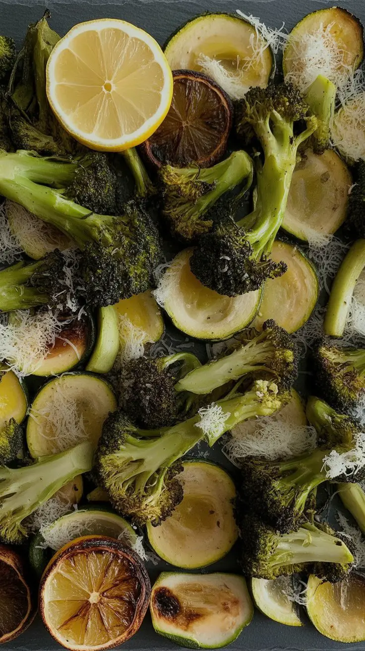 BEST Roasted Zucchini and Broccoli with Lemon