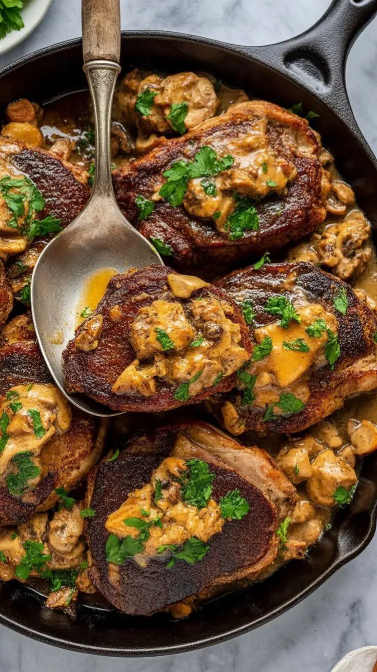 Baked Pork Chops and Stuffing