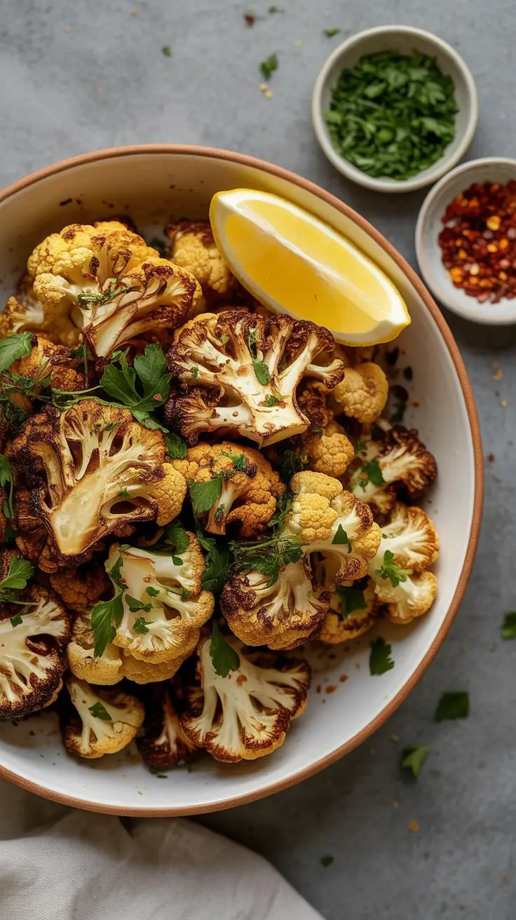 Best Roasted Cauliflower with Garlic
