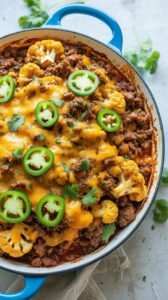 Cauliflower Beef Taco Skillet