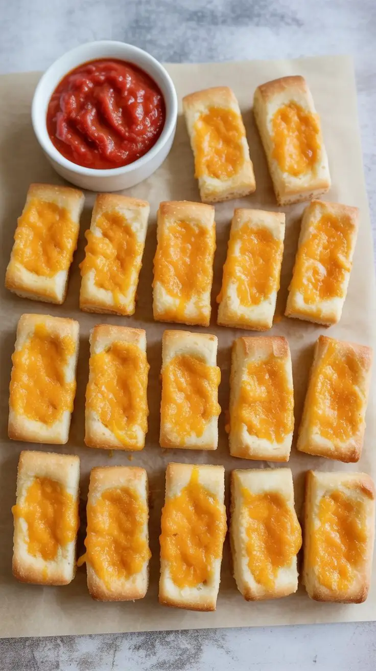 BEST Cheesy Cauliflower Breadsticks
