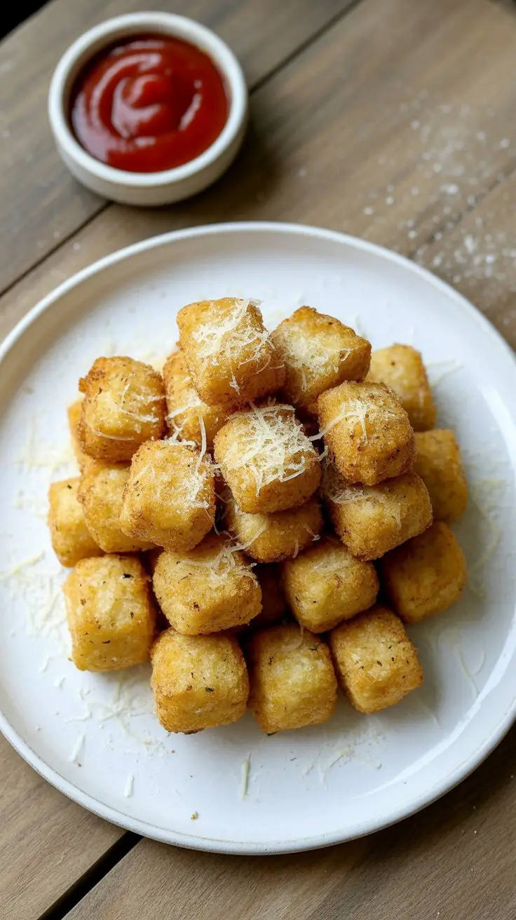 Crispy Baked Cauliflower Tots