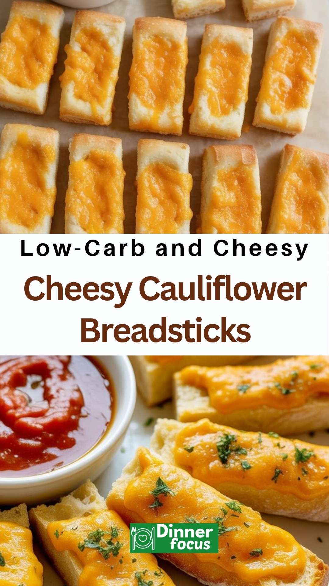 EASY Cheesy Cauliflower Breadsticks