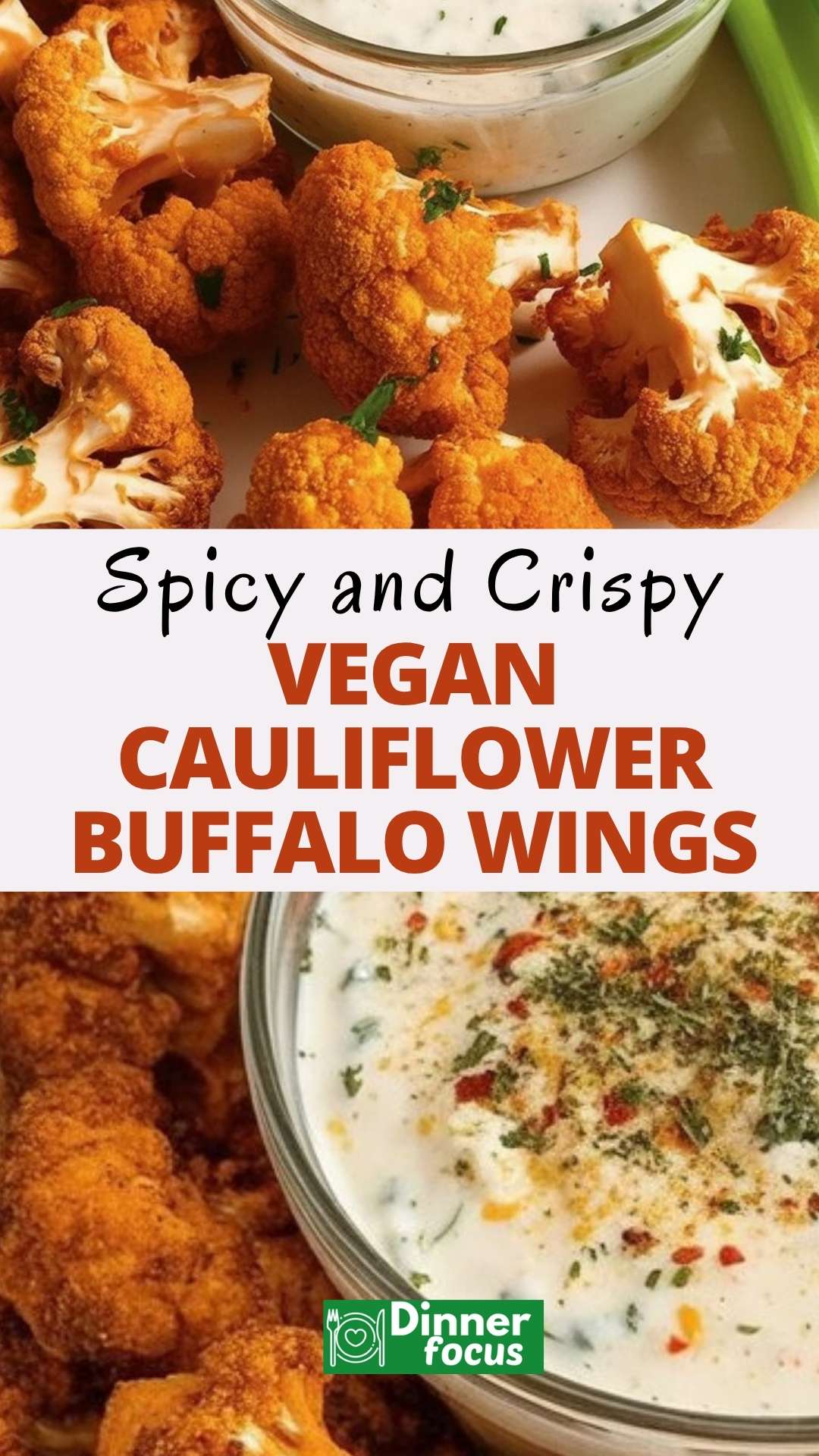 EASY Vegan Cauliflower Buffalo Wings