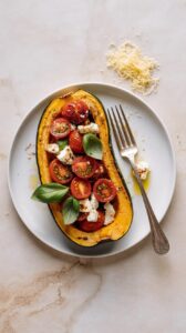 Feta and Tomato Spaghetti Squash