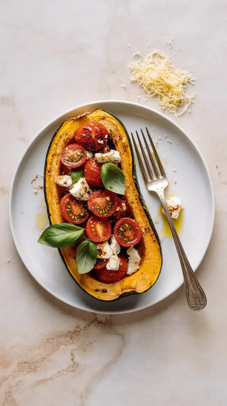 Feta and Tomato Spaghetti Squash