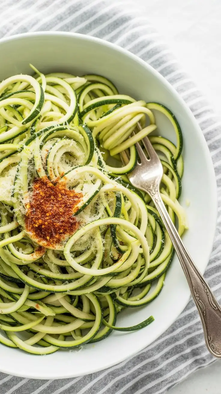 Garlic Parmesan Zucchini Noodles