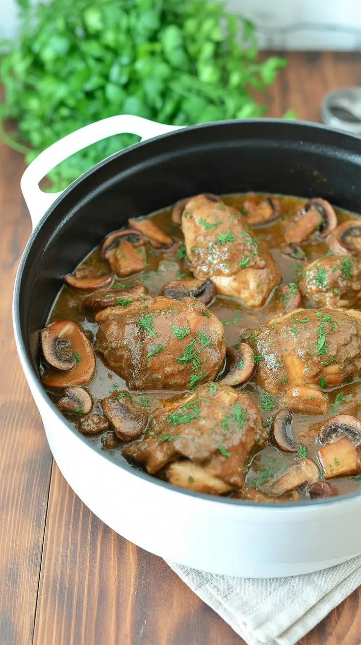 Garlic Pork Tenderloin with Mushroom Gravy