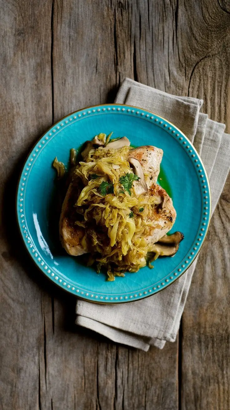 Pork Chops with Cabbage and Apples