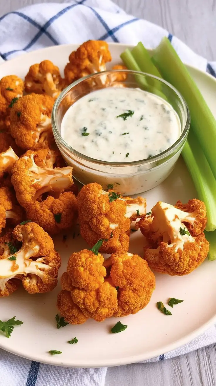 Vegan Cauliflower Buffalo Wings
