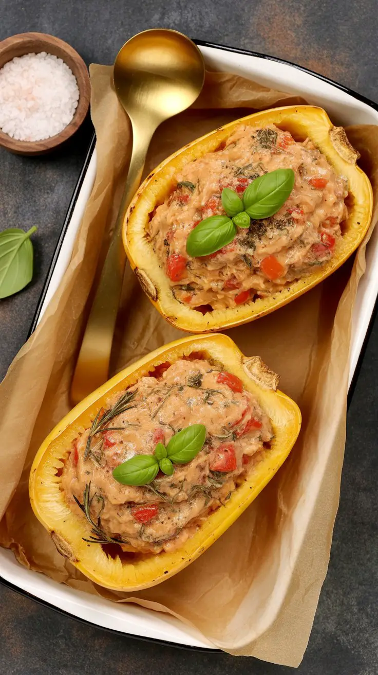 best Baked Boursin Spaghetti Squash