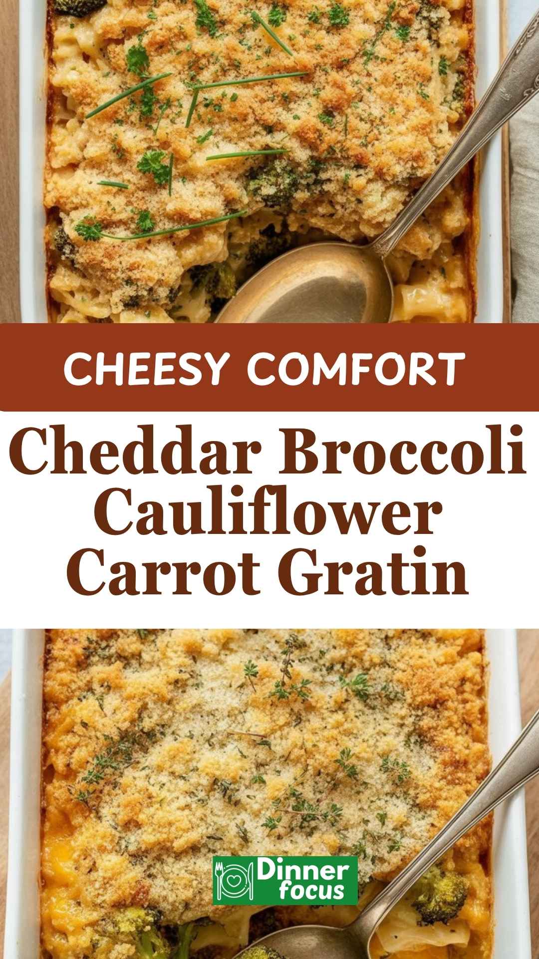 easy Cheddar Broccoli Cauliflower Carrot Gratin